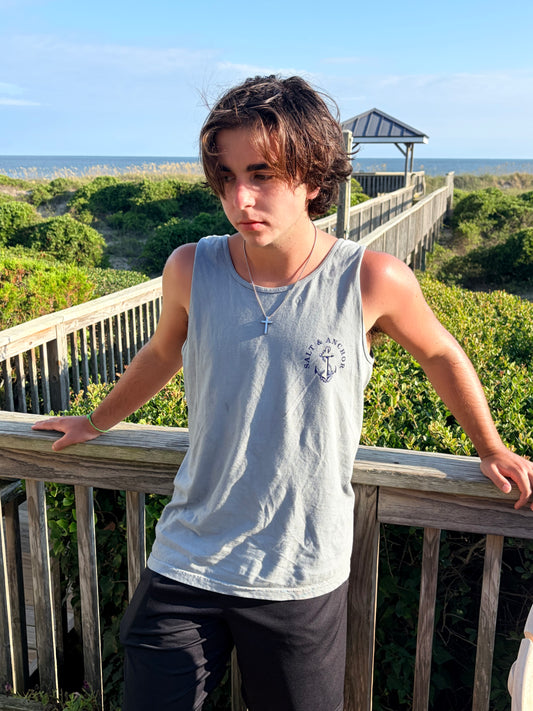 Salty and Saved Christian Cotton Tank Top