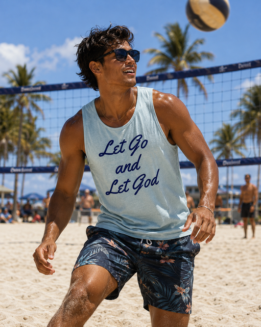 Let Go and Let God – Christian Beach Tank Top | Coastal Faith Apparel