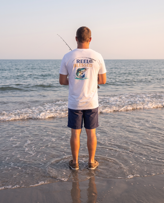 Reel Blessed – Christian Fishing T-Shirt | Coastal Faith Apparel